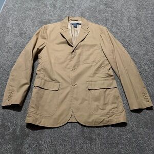 Polo by Ralph Lauren Tan Cotton Sport Coat Blazer